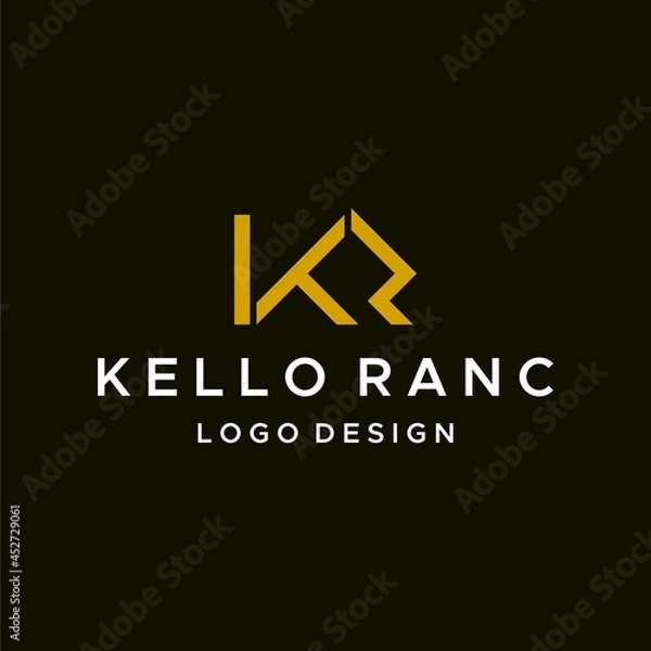 Fototapeta Minimalist and geometric logo about the letter KR.
EPS 10, Vector