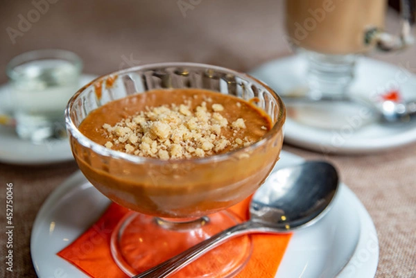 Obraz Dessert, boiled condensed milk pudding