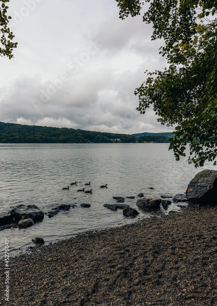 Obraz lake and clouds