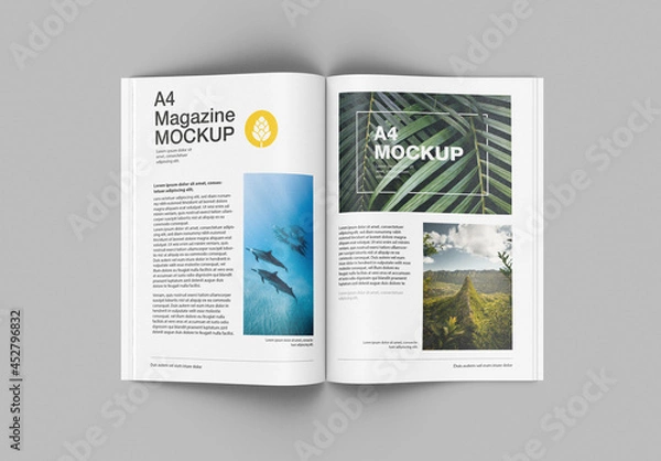 Obraz Widok z góry Matte Magazine Mackoup