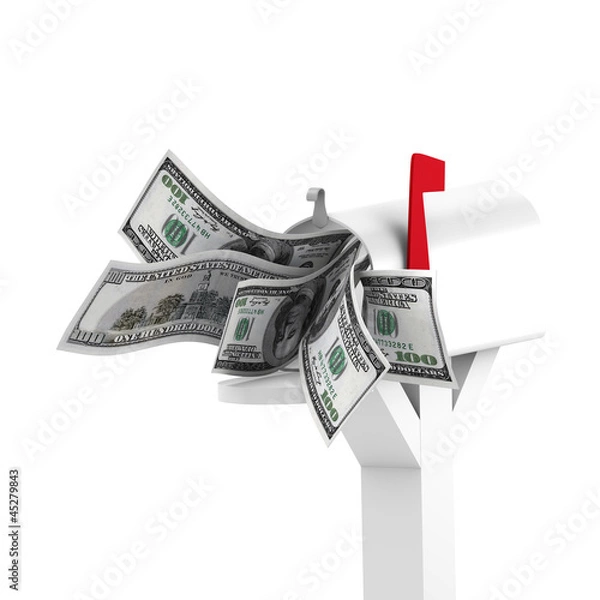 Obraz Dollars to mailbox