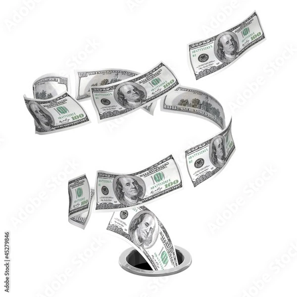 Obraz Tornado dolarów do osuszenia