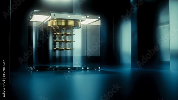 Fototapeta quantum computer abstract room