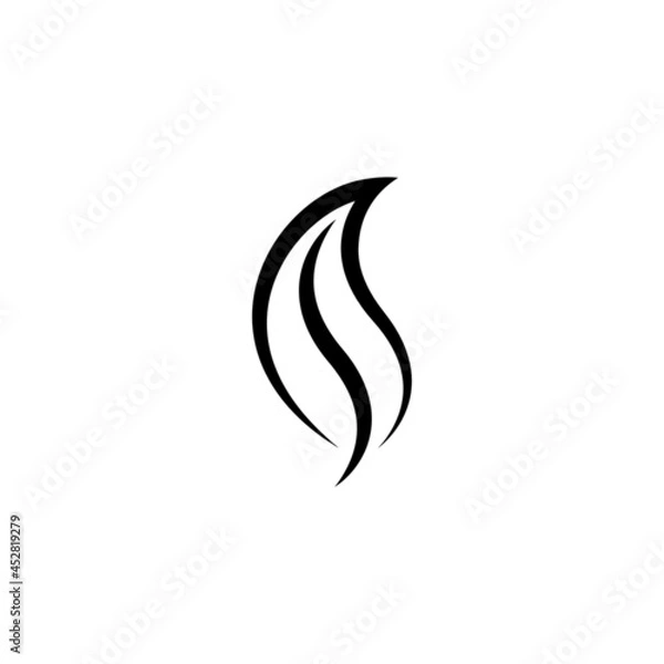 Obraz initial letter S leaf monogram logo vector