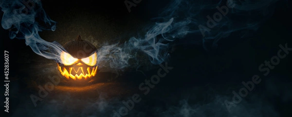 Obraz Halloween Pumpkin on dark background