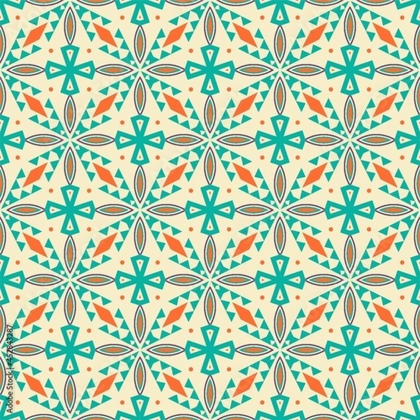 Fototapeta Modern seamless ornament. Abstract pattern shape design ready for print