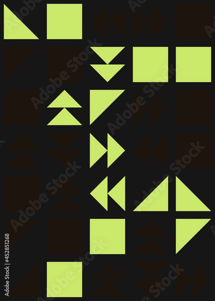 Obraz Abstract Geometric Pattern generative computational art illustration