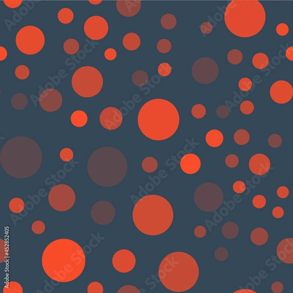 Obraz Seamless pattern with big red dots. Vector