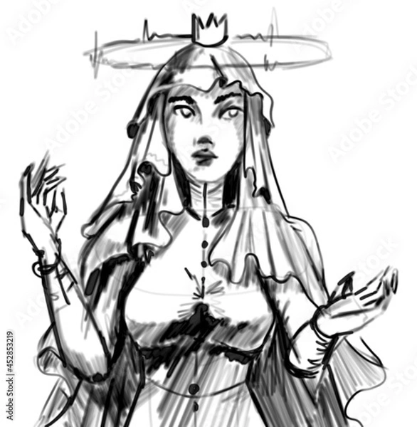 Fototapeta Cketch girl