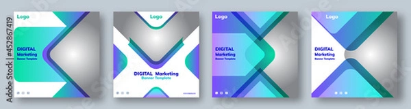Obraz Social Media Post Design Template Layout Background,  Any Business Promotion  Purpose