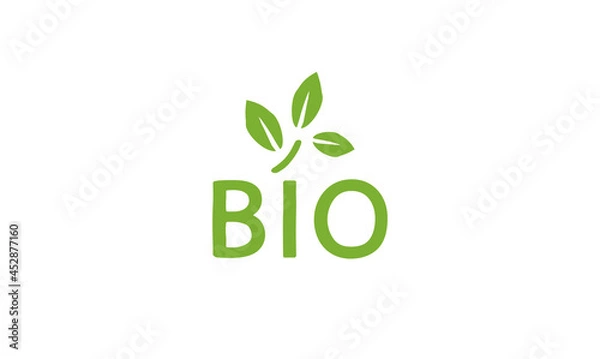 Obraz Bio Font Icon. Bio Text Design. Englisch Vector Logo