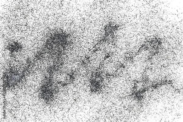Fototapeta  Monochrome particles abstract texture.Overlay illustration over any design to create grungy vintage effect and depth