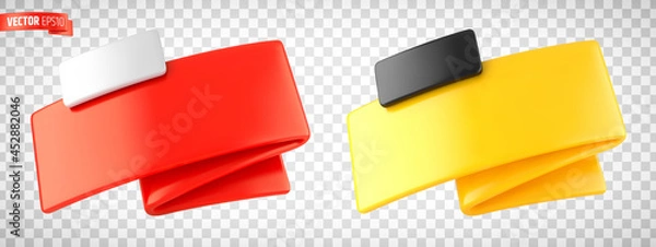 Fototapeta Bannières vectorielles sur fond transparent