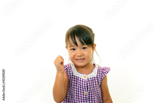 Fototapeta ガッツポーズの女の子