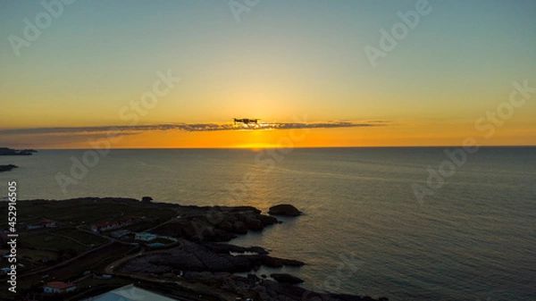 Obraz atardecer dron