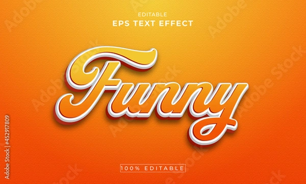 Obraz Funny Editable 3d Text Effect Design