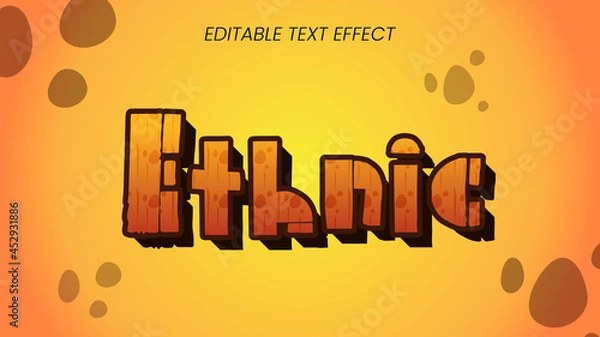 Fototapeta ethnic text style effect