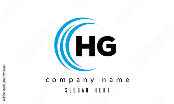 Fototapeta technology HG latter logo vector