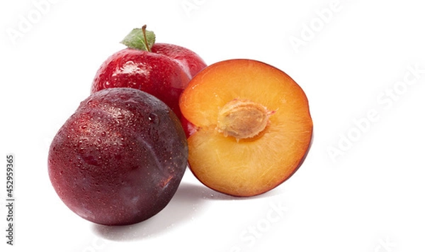 Obraz plums isolated on white background
