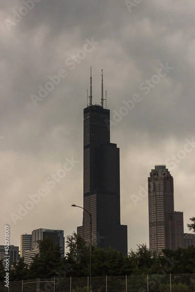 Obraz Chicago Skyline in the Clouds