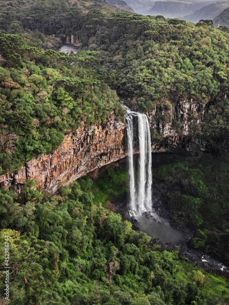Fototapeta Vista aérea da Cascata do Caracol em Canela Rio Grande do Sul. Na Serra gaúcha Brasil
