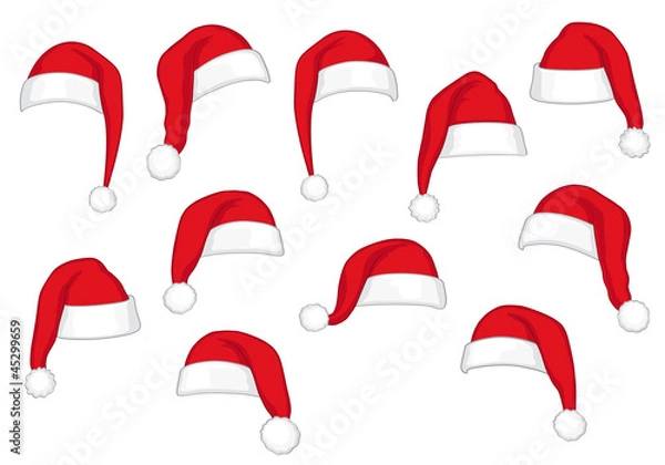 Obraz Weihnachtsmützen, verschiedene