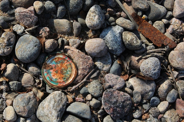 Obraz littered beach