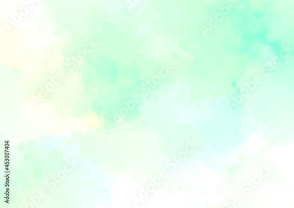 Obraz 幻想的な黄色と黄緑の水彩テクスチャ背景