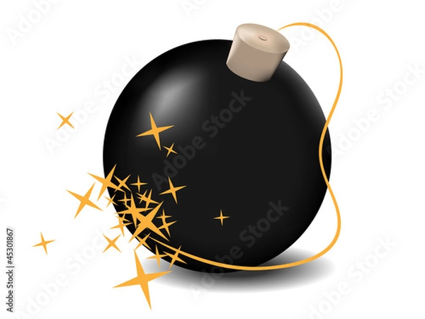 Obraz vector black bomb