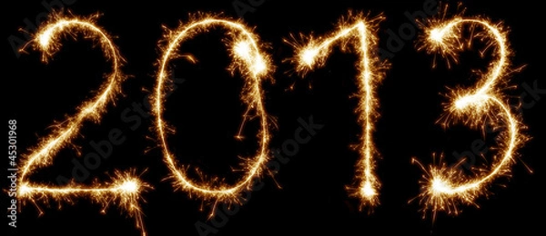 Fototapeta Year 2013 written with sparkles