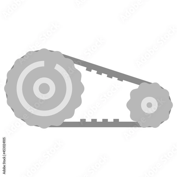 Obraz Timing belt flat icon