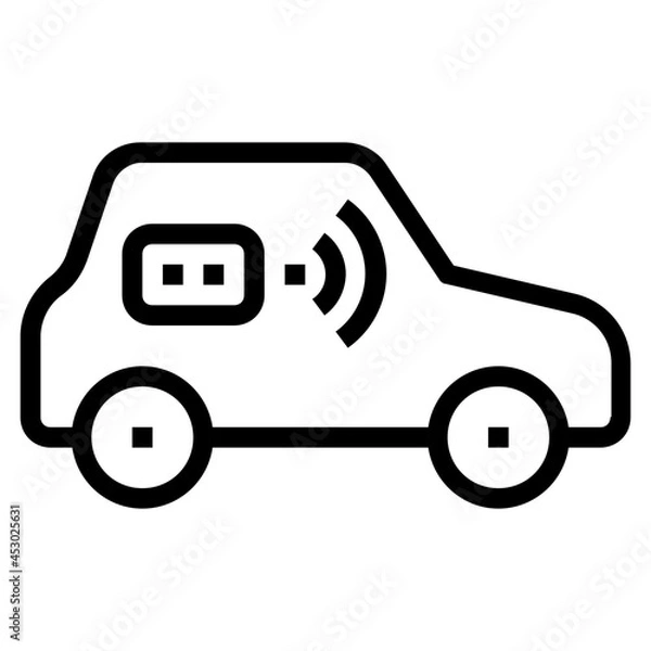 Fototapeta smart car icon