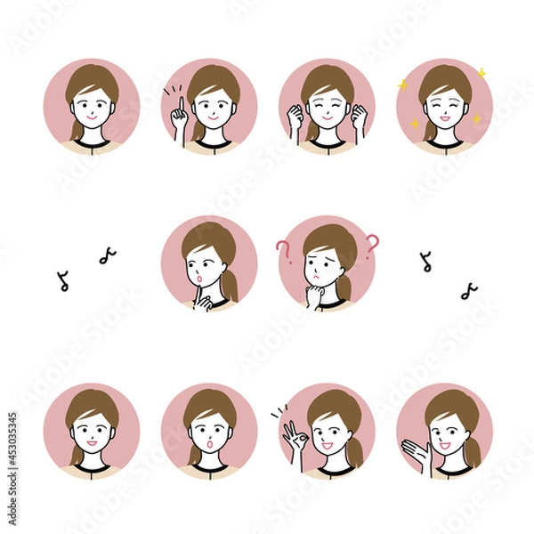 Fototapeta エステティシャンのベクターイラストのアイコンセット