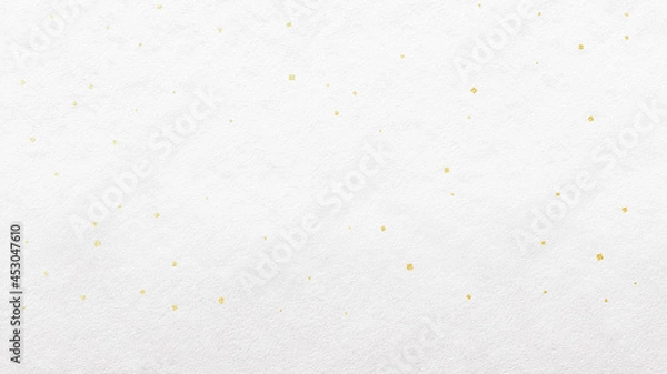 Obraz 金箔を散りばめた質感のある和紙風背景素材（白）