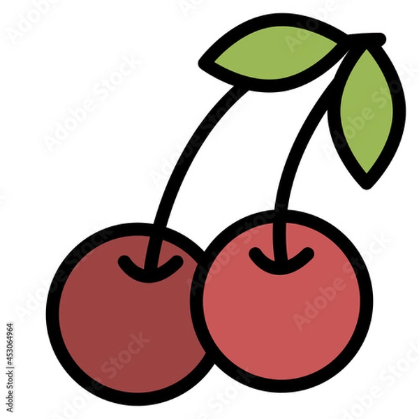 Obraz cherry line icon