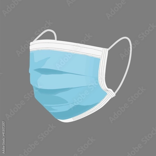 Obraz Face mask on grey background Vector