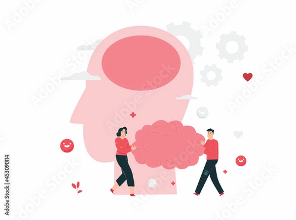 Obraz World Mental health day : bring back positive thinking together