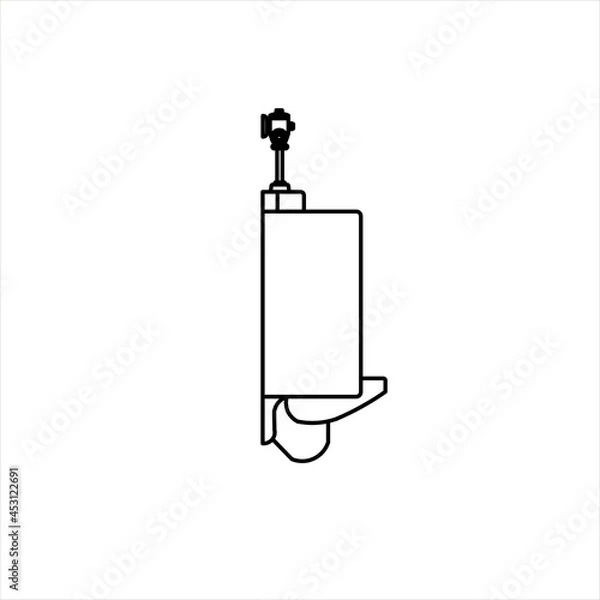 Obraz Urinal sketch vector design view from left side