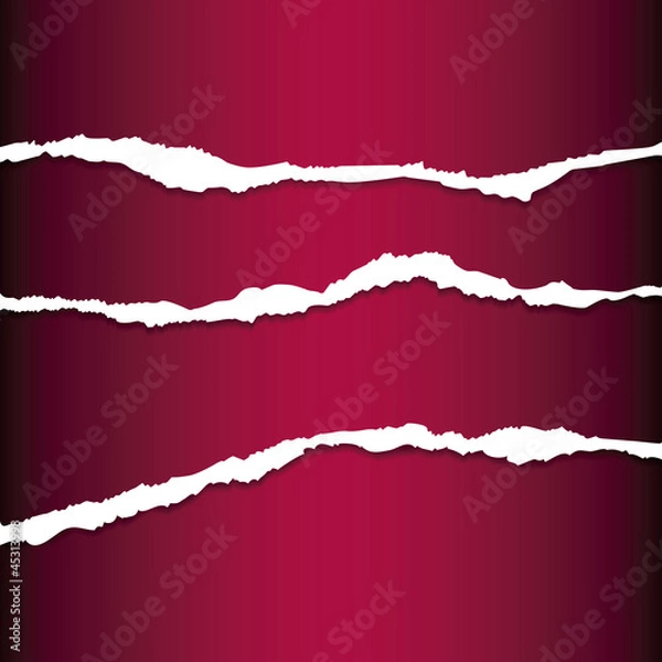 Obraz Red tear paper