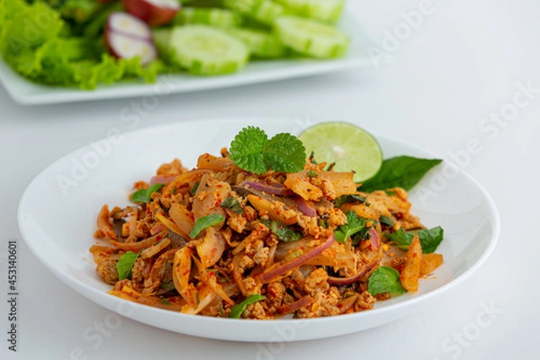 Obraz Spicy minced pork salad