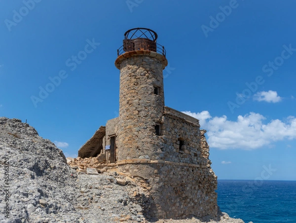 Obraz The ruins of the Agios Ioannis lighthouse / Aforesmenos lighthouse