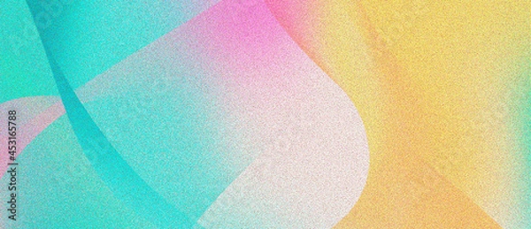 Fototapeta Colourful 80s, 90s style background banner with a noisy gradient texture