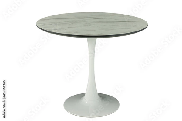 Obraz round light table on white background