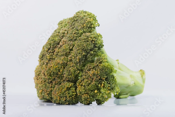 Fototapeta Broccoli on white isolated background. 