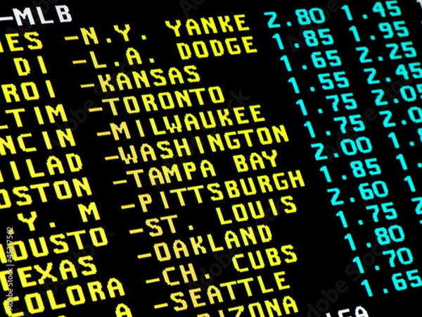 Obraz Zakłady na baseball