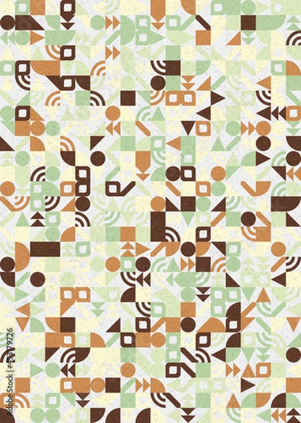 Fototapeta Abstract Geometric Pattern generative computational art illustration