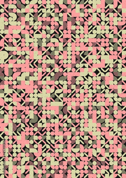 Fototapeta Abstract Geometric Pattern generative computational art illustration