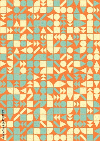 Fototapeta Abstract Geometric Pattern generative computational art illustration