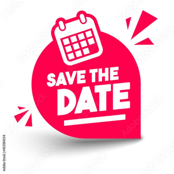 Obraz Vector Illustration Save The Date Label
