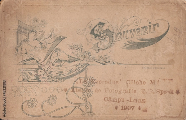 Fototapeta 100 years old postcard